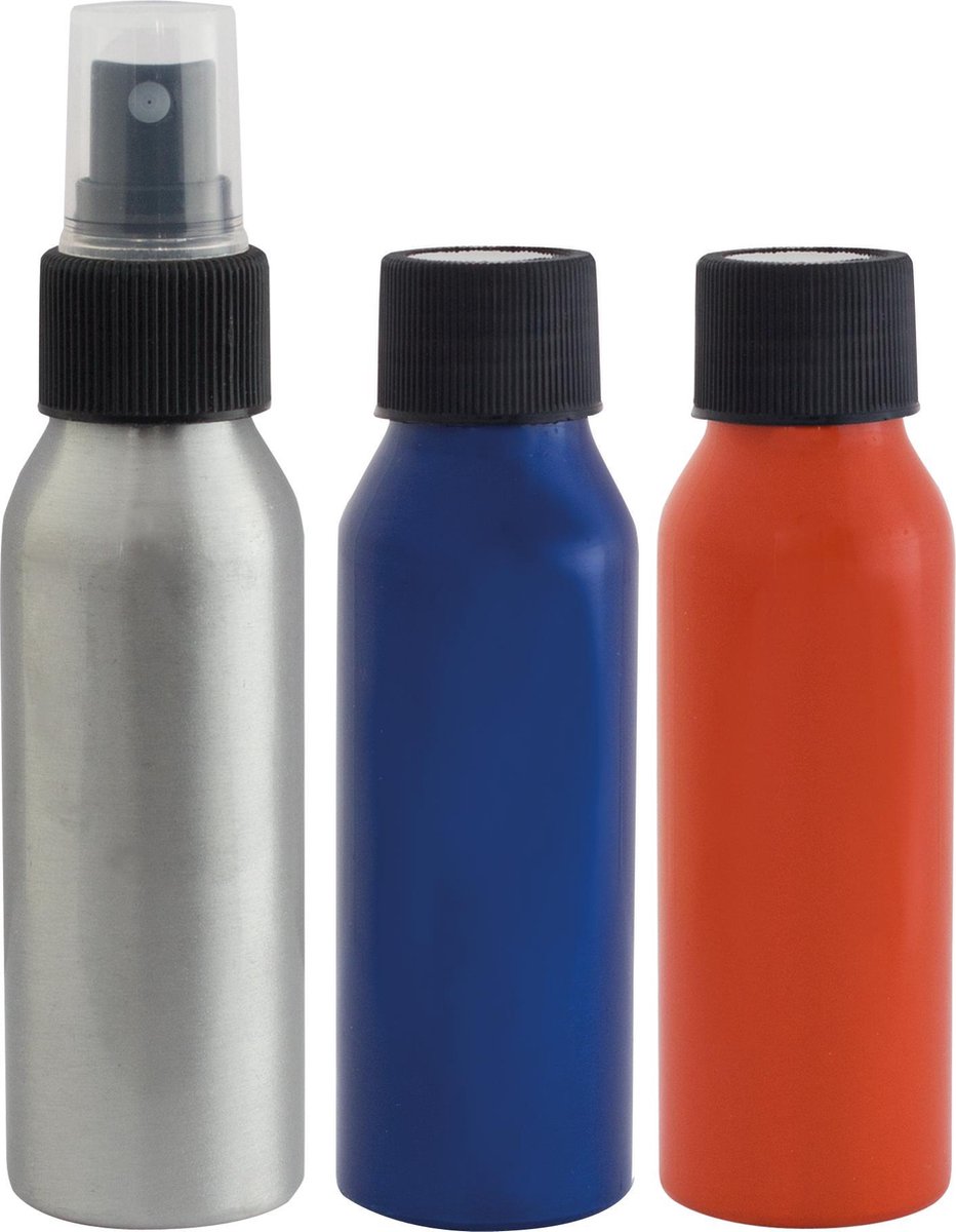 Travelsafe Bottles Kit - Aluminium - set 3 stuks 