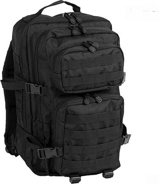 Miltec Backpack US Assault Molle Large - Rugzak - Zwart - 36 L 